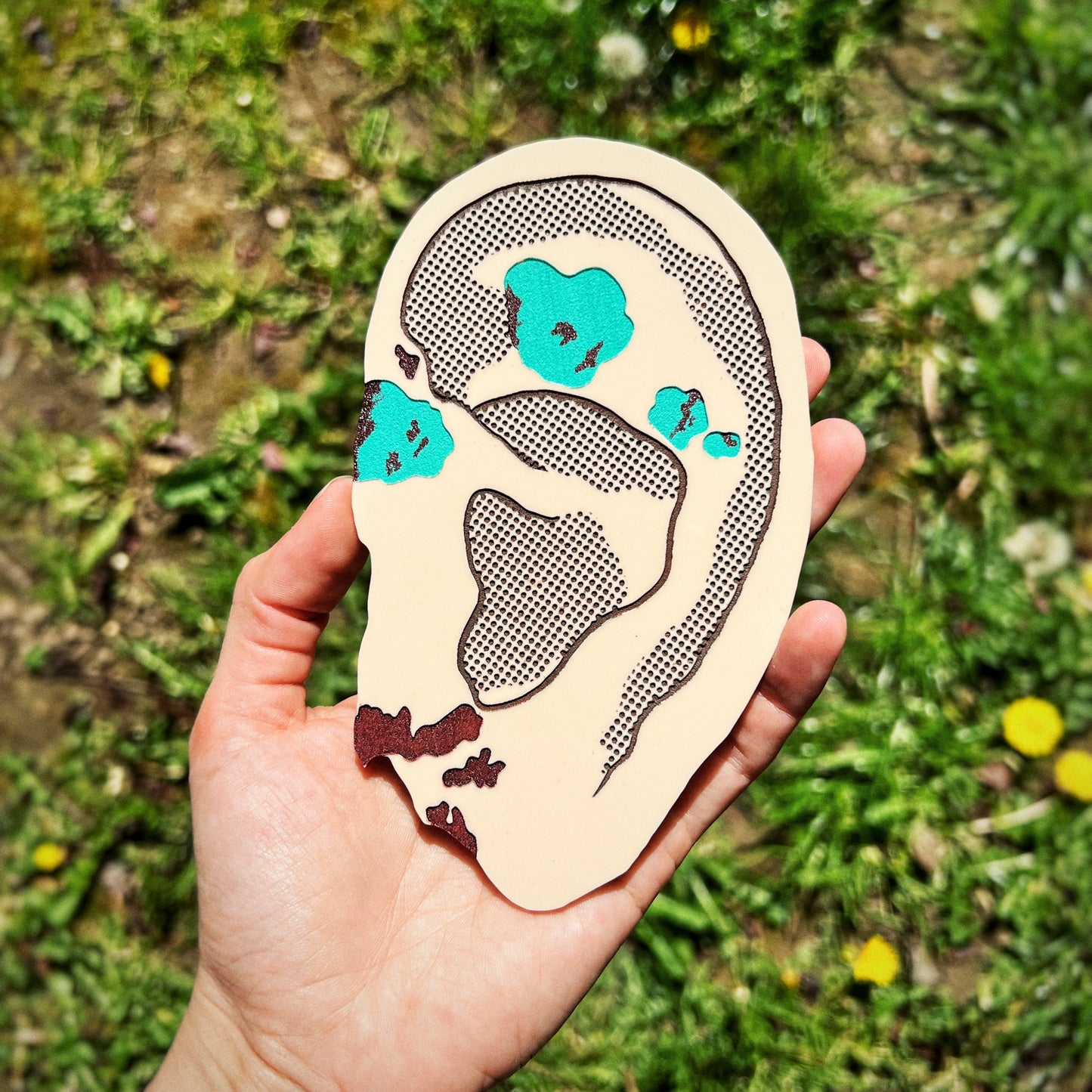 Blue Velvet Severed Ear Wall Art