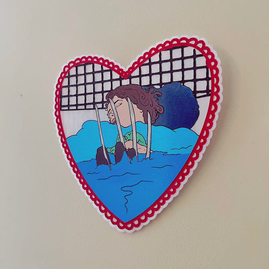 A Nightmare on Elm Street Bath Heart Wall Art