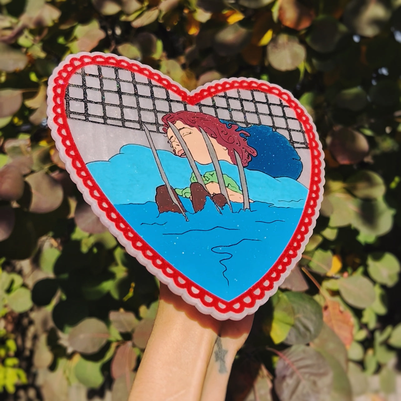 A Nightmare on Elm Street Bath Heart Wall Art