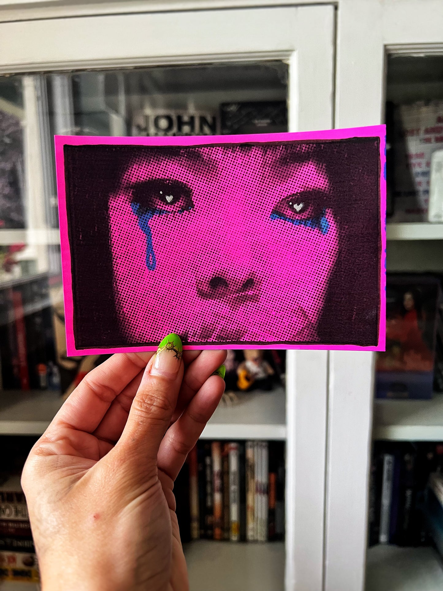 Funeral Parade of Roses Handmade Postcard