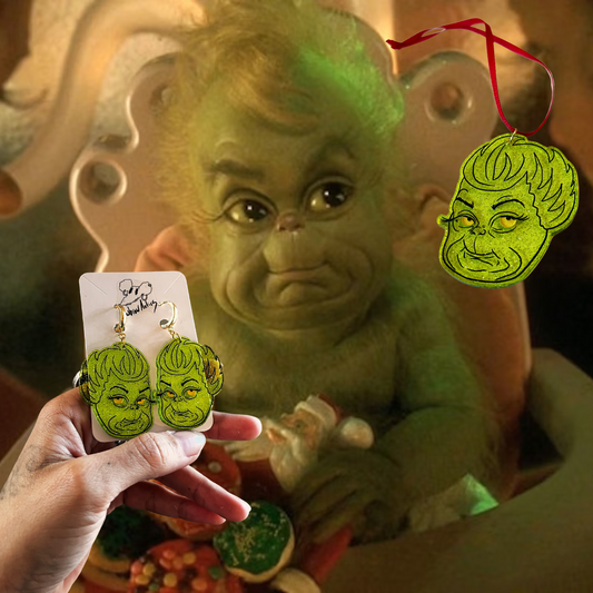 Grinch Baby Earrings & Ornaments