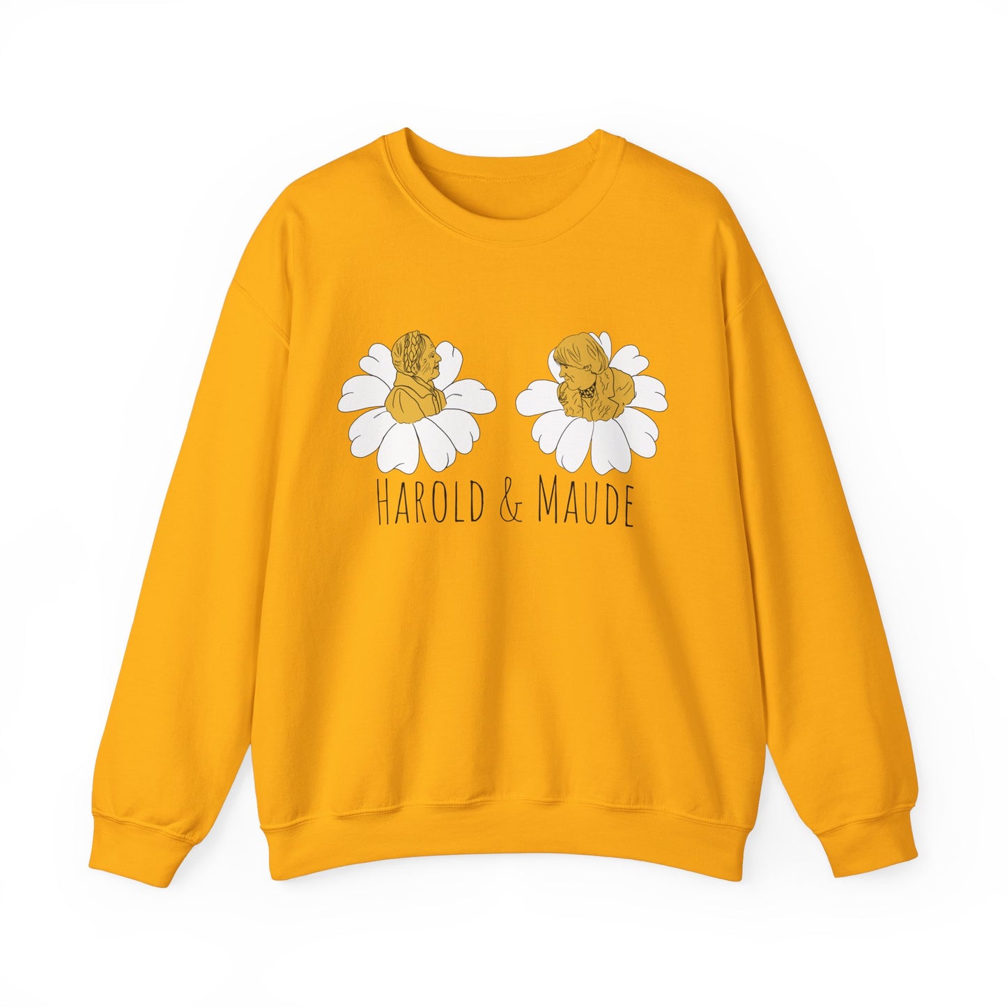 Harold & Maude unisex crewneck sweatshirt featuring a nostalgic, minimalist design for fans of the cult classic film.