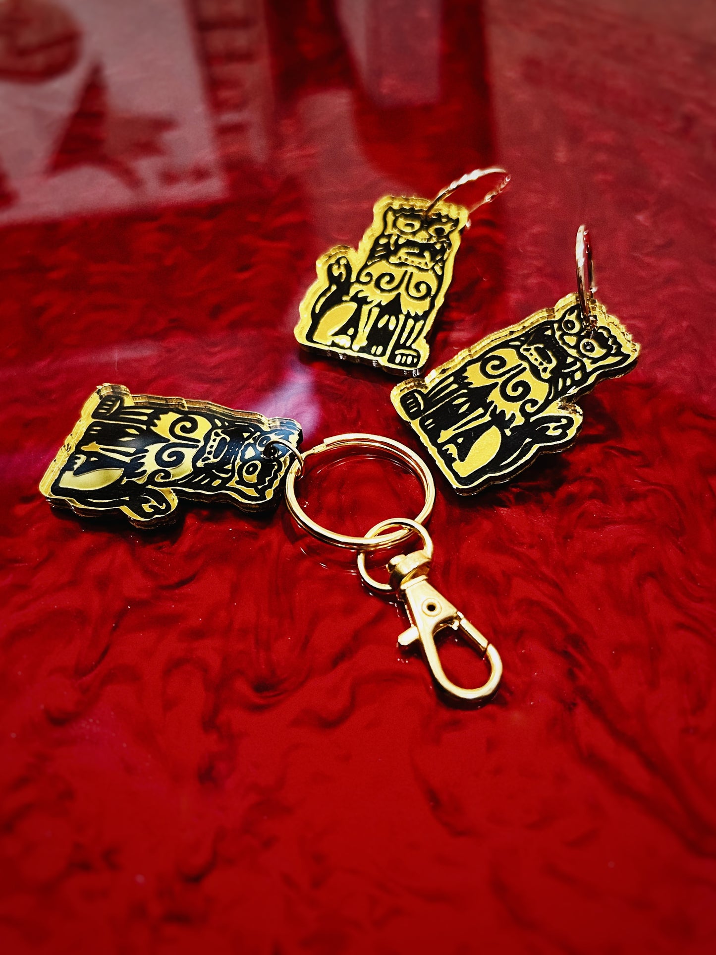 Kill Bill Inspired Hattori Hanzo Lion Keychains & Earrings (((PRE-ORDER)))