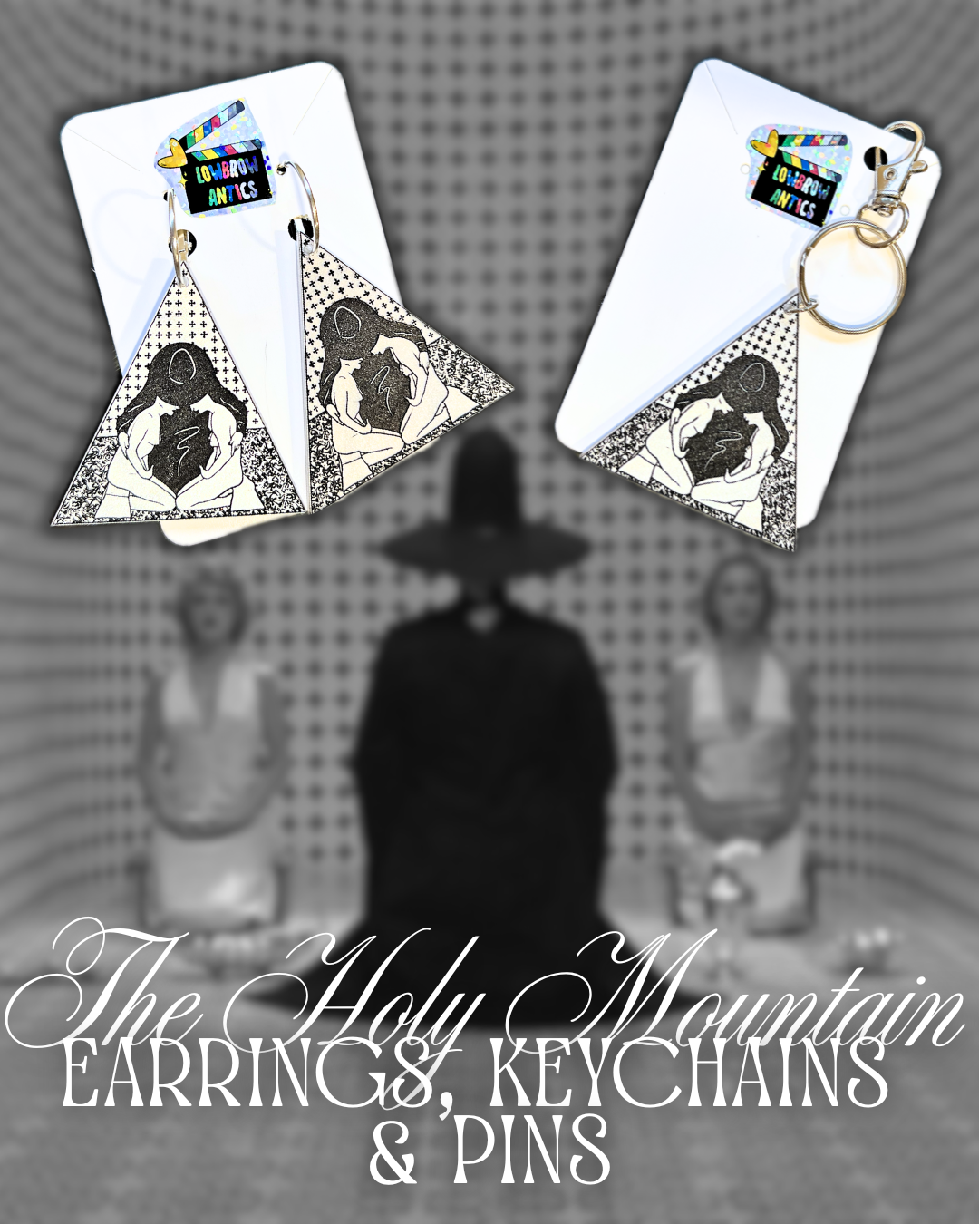 The Holy Mountain Earrings, Keychains, & Pins