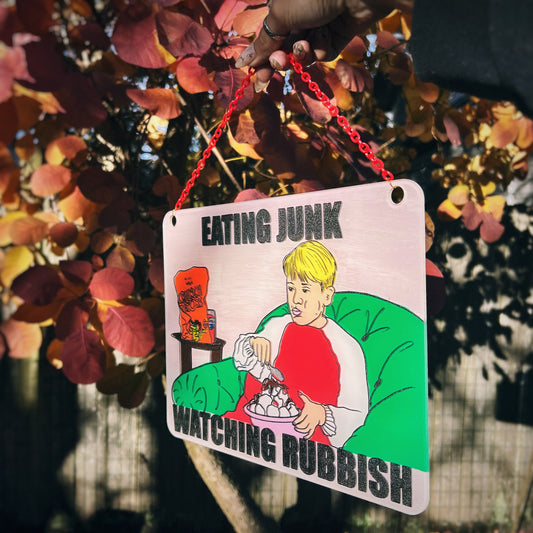 Home Alone Inspired "Eating Junk, Watching Rubbish" Decor