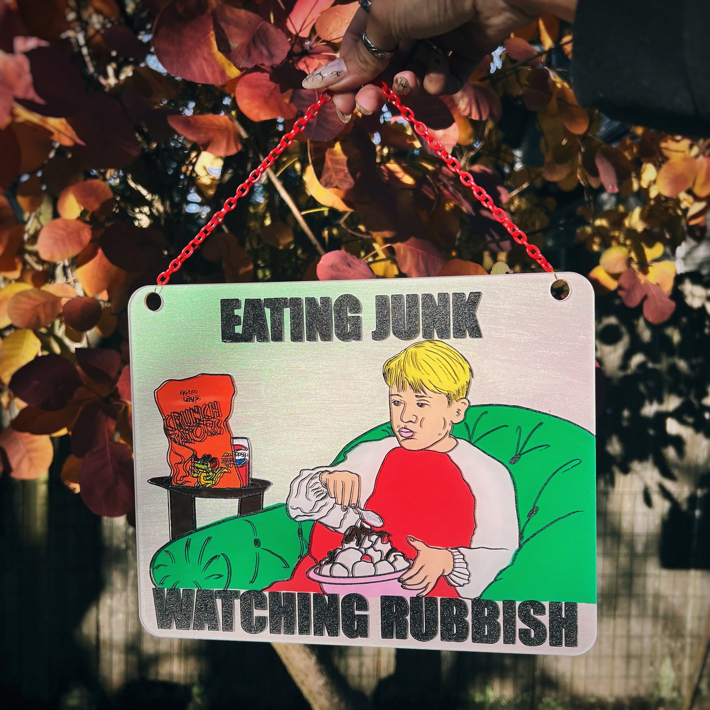 Home Alone Inspired "Eating Junk, Watching Rubbish" Decor