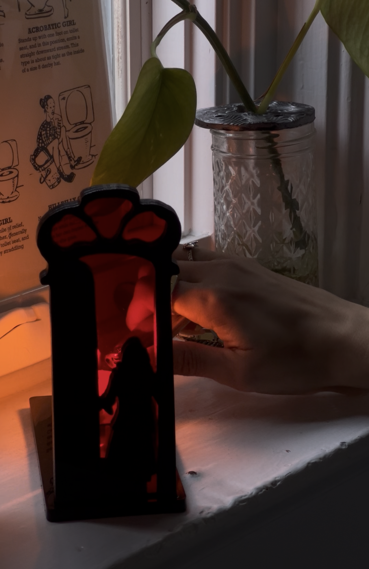 Suspiria Inspired Glowing Door Candle Holder/ "Movie Nook"
