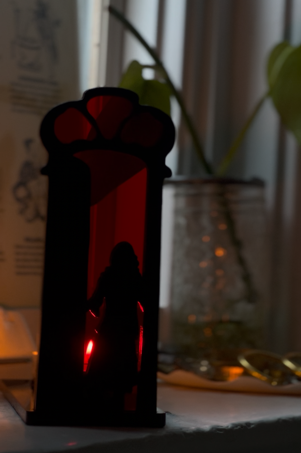 Suspiria Inspired Glowing Door Candle Holder/ "Movie Nook"