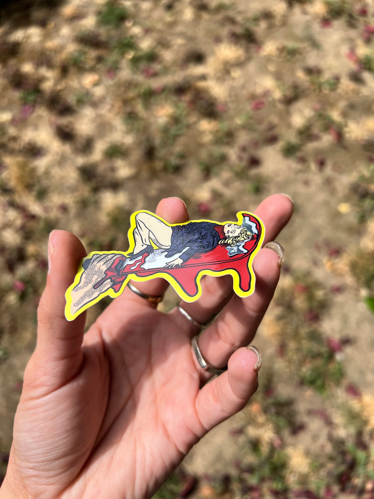 A Bay of Blood Mirrored Stickers