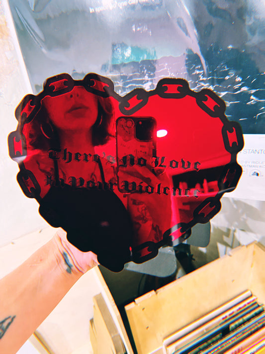 Ichi the Killer Heart-Shaped Chain Quote Mirror