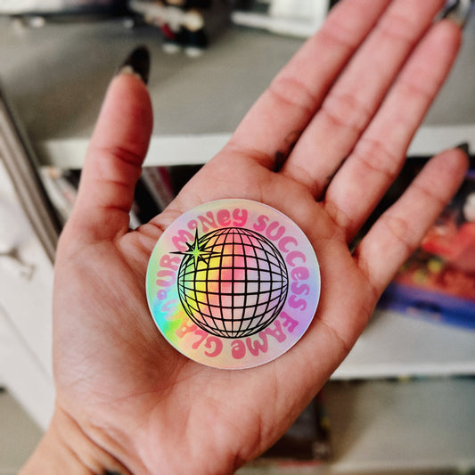 Party Monster Inspired Holographic Sticker | Money, Success, Fame, Glamour