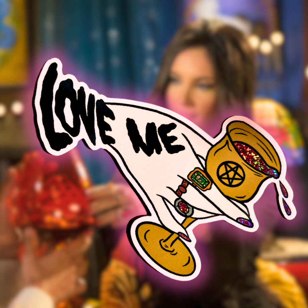 Love Me Glitter Vinyl Sticker – The Love Witch Inspired – Lowbrow Antics