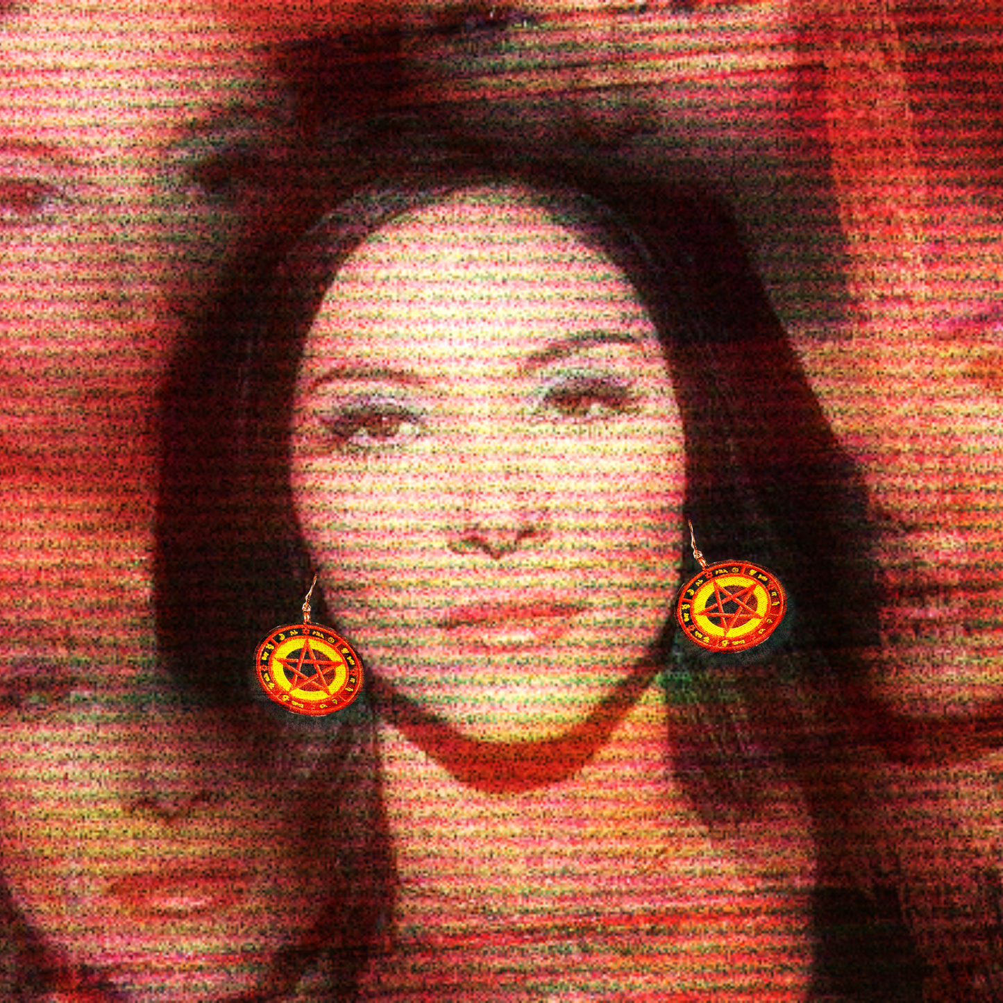 Pentagram Rug Earrings & Keychains — The Love Witch Inspired