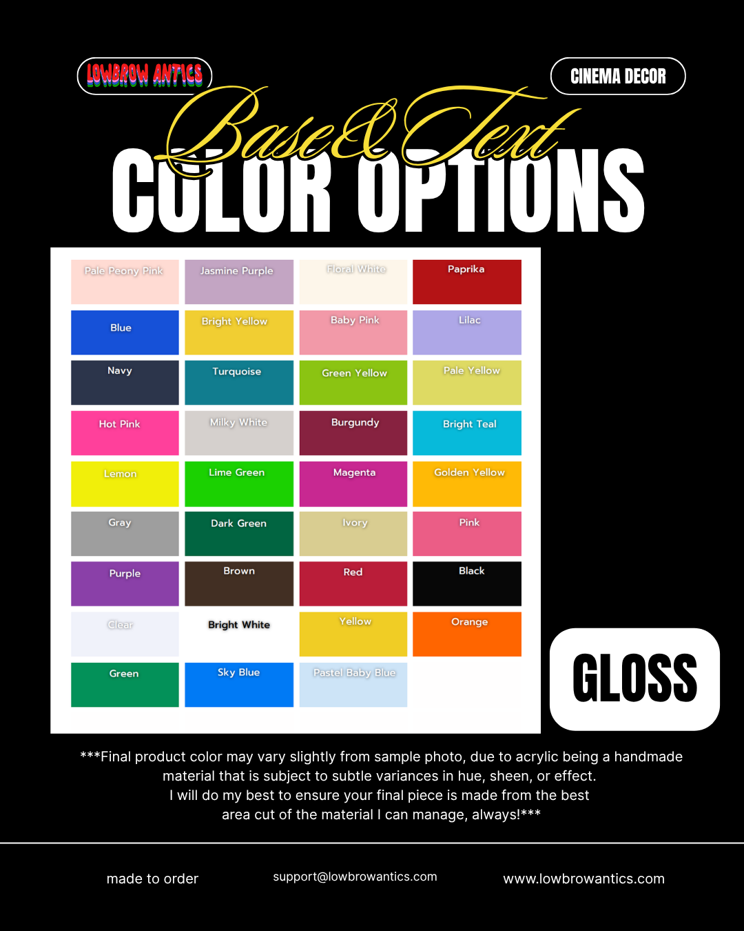 Color Options for Lowbrow Antics Restricted Panther Wall Art