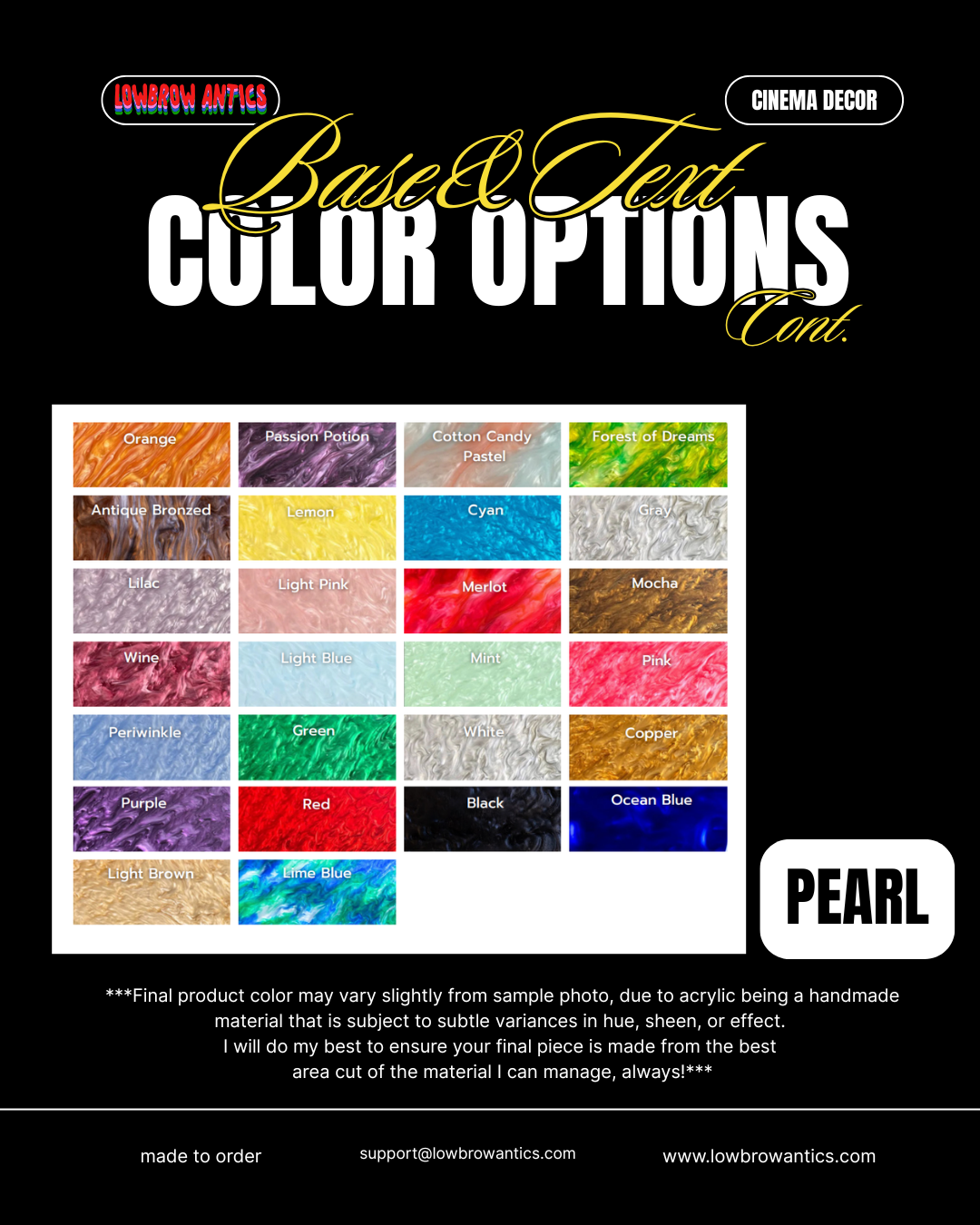 Color Options for Lowbrow Antics Restricted Panther Wall Art