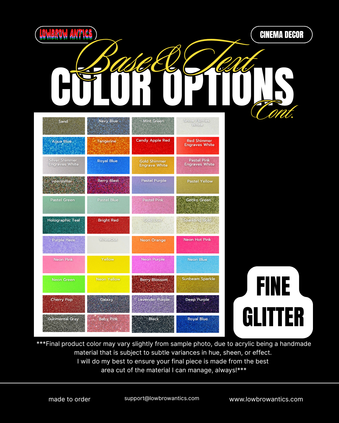 Color Options for Lowbrow Antics Restricted Panther Wall Art