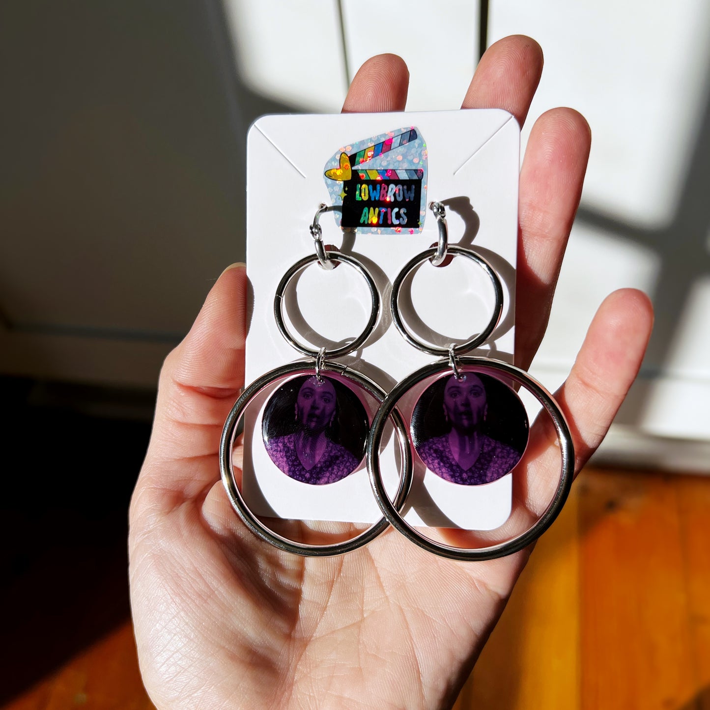 Nosferatu Glow in the Dark Double Hoop Earrings