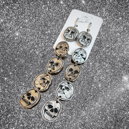 The Masks Earrings (Twilight Zone Inspired Collection)