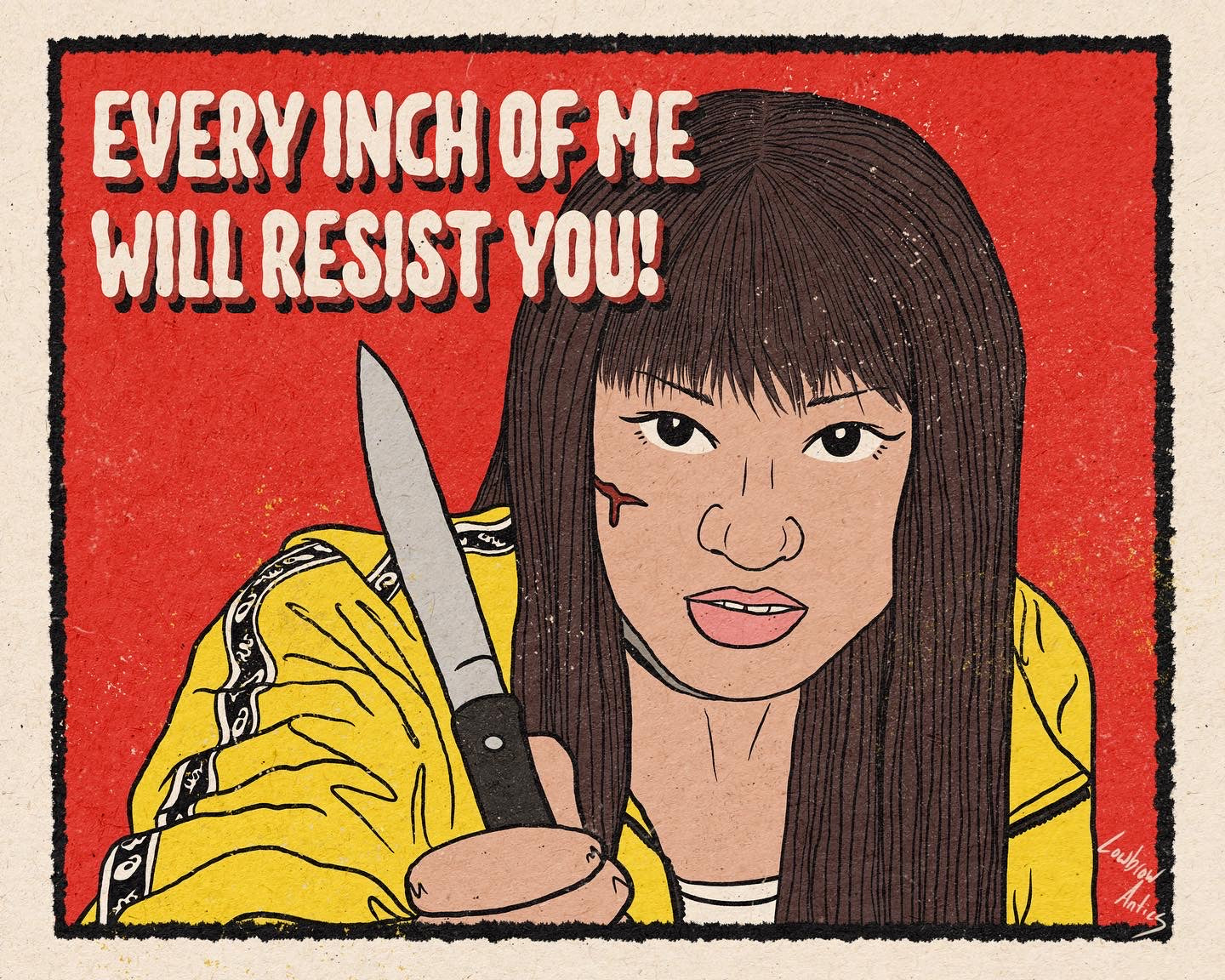 Takako Chigusa art print inspired by Battle Royale.