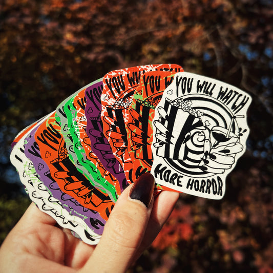 Watch More Horror Stickers - Limited Halloween Color Variants